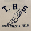 1980's T.H.S Girl's Track Winged Foot Long Sleeve T-Shirt Large