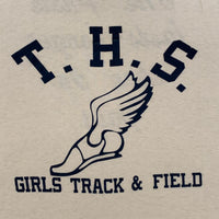 1980's T.H.S Girl's Track Winged Foot Long Sleeve T-Shirt Large