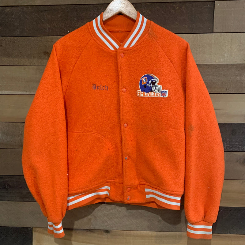 1980's Denver Broncos Polar Fleece Varsity Jacket M/L