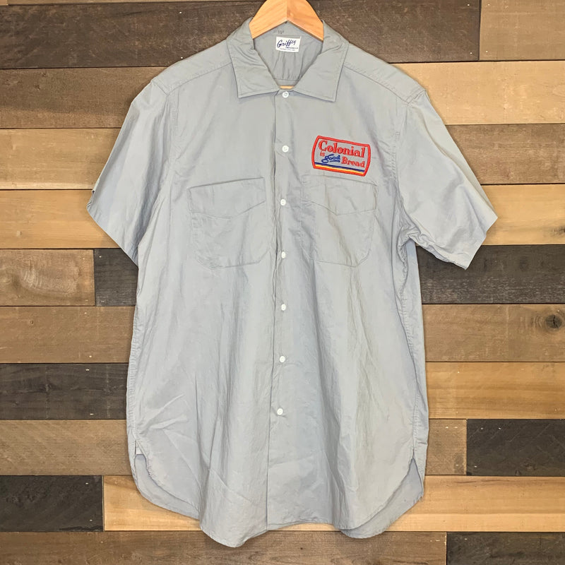 1950's Colonial Bread Short Sleeve Work Shirt L/XL