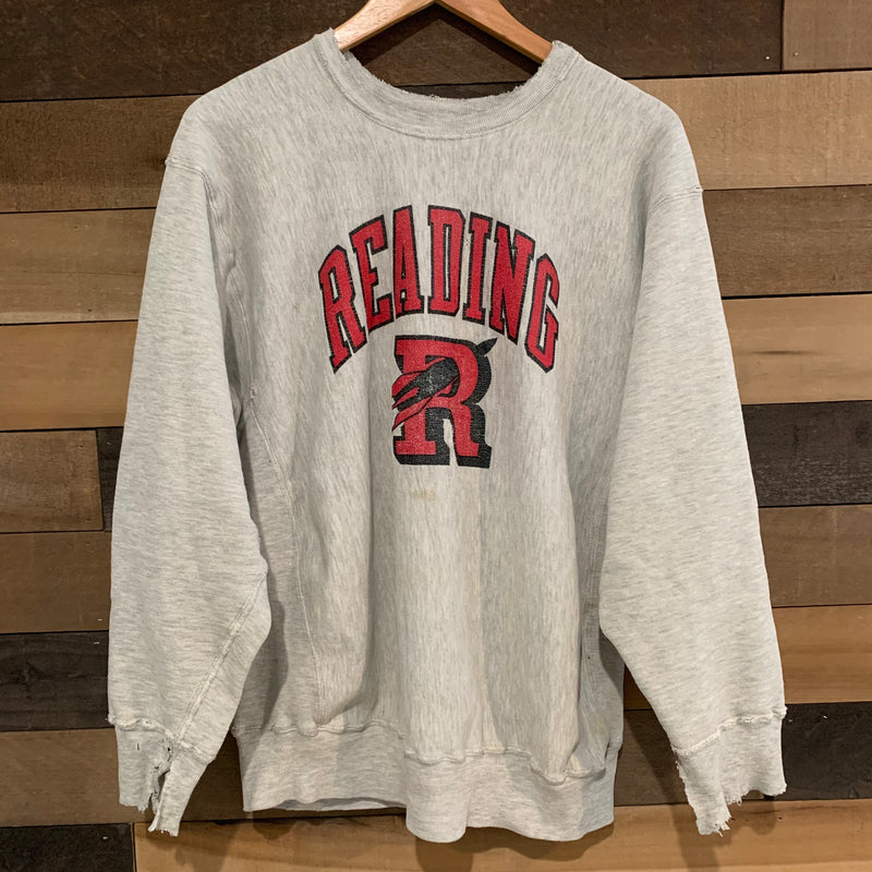 1990's Thrashed Reading Rocket Reverse Weave Crewneck Sweatshirt L/XL