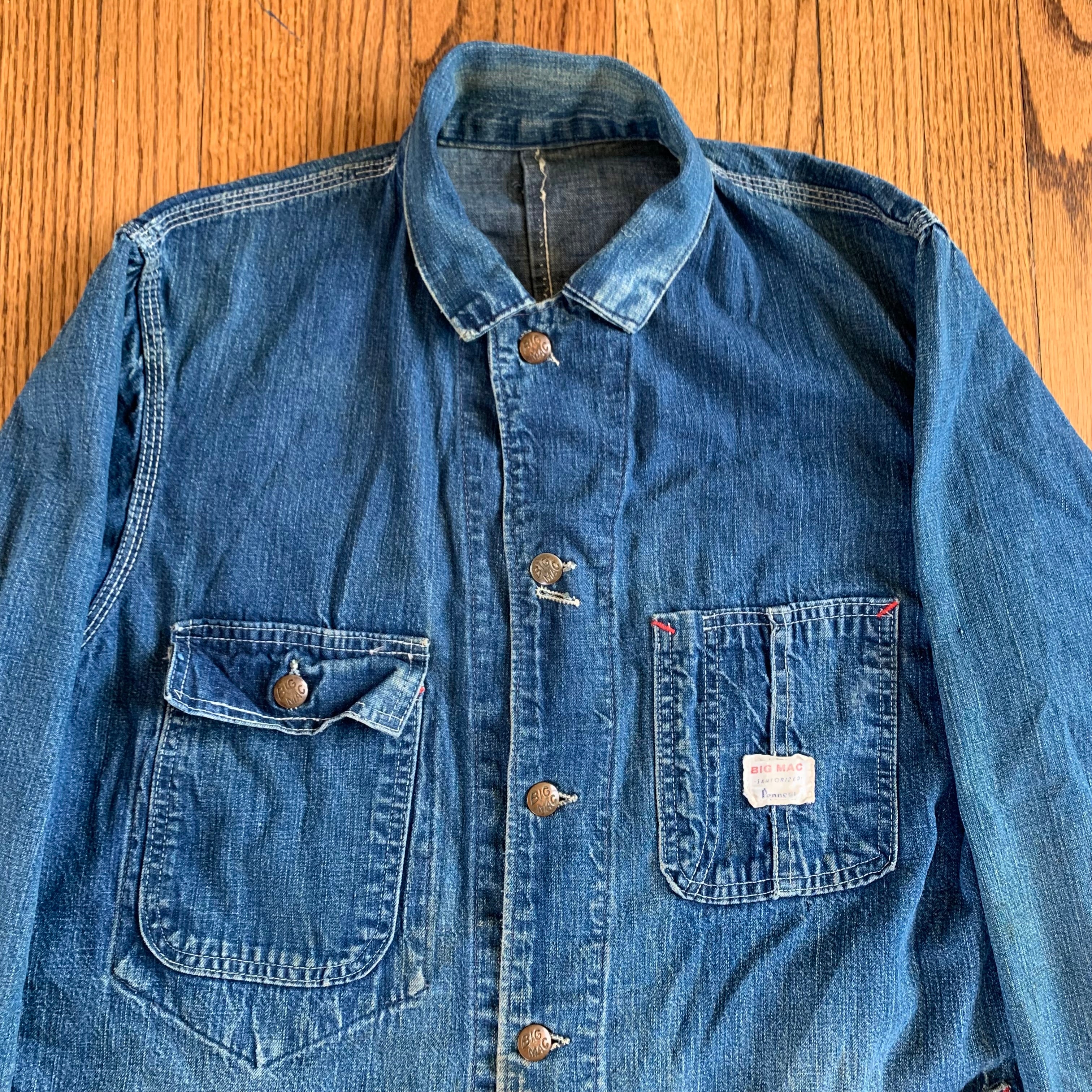 ~50s \"BIG MAC\" work jacket 襤褸 vintage 1950's Big Mac distressed work jacket – Arachnid Vintage