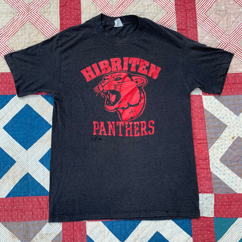 1980's Faded Black Hibriten Panthers T-Shirt S/M