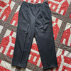 1960's Grey Pleated Lightweight Wool Trousers 35" x 30.5"