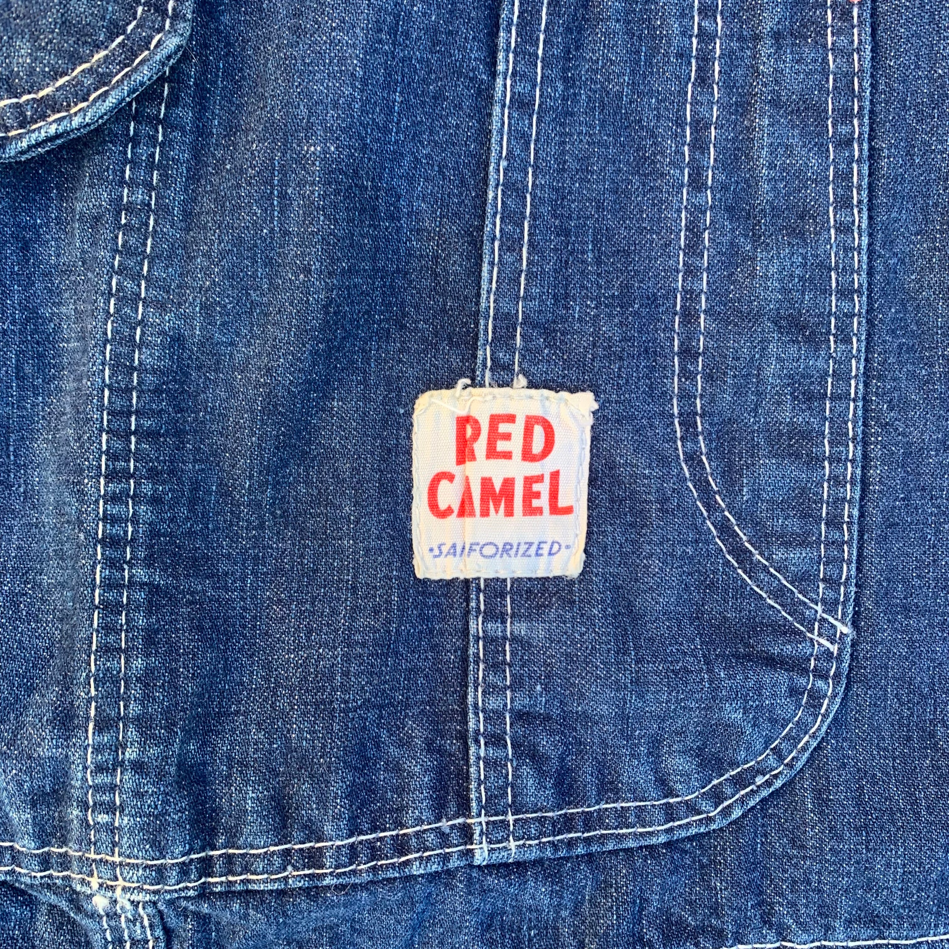 1950's Red Camel Low-back Denim Overalls 40” x 30” – Little Chum