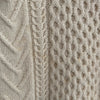 1950's Barnas-Mor Cream Wool Fisherman Cable Knit Aran Sweater Large