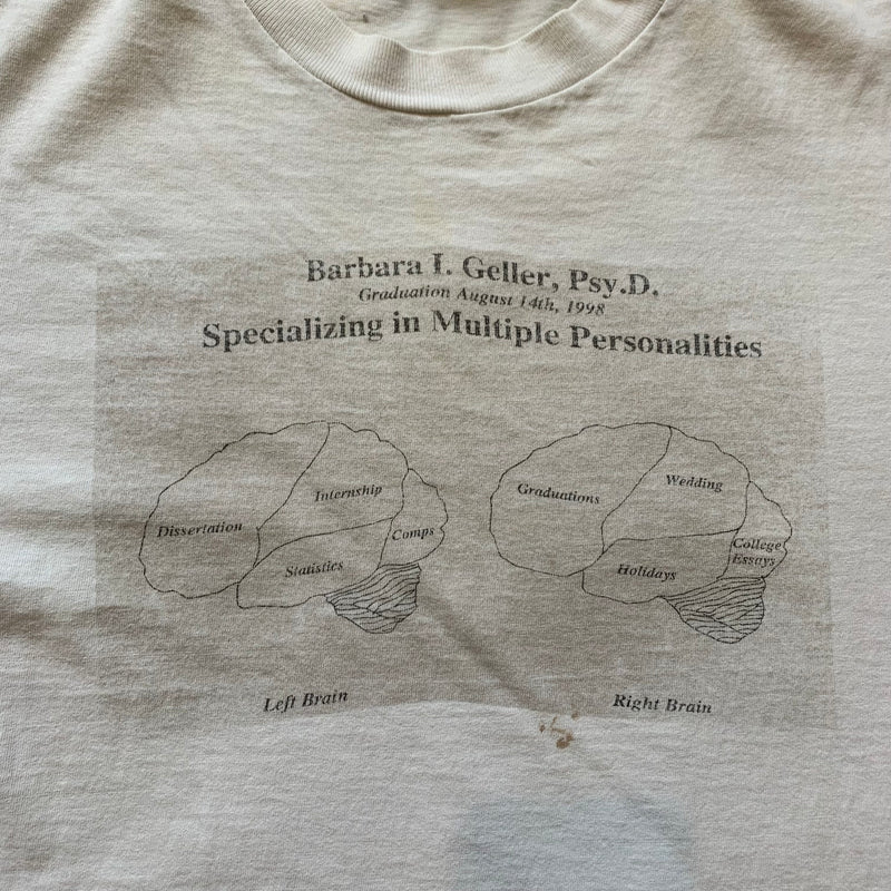 1990's Multiple Personalities Graduation T-Shirt Large