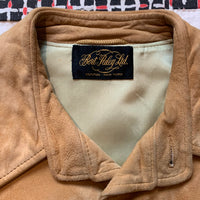 1950's Suede Leather Button Up Shirt Medium