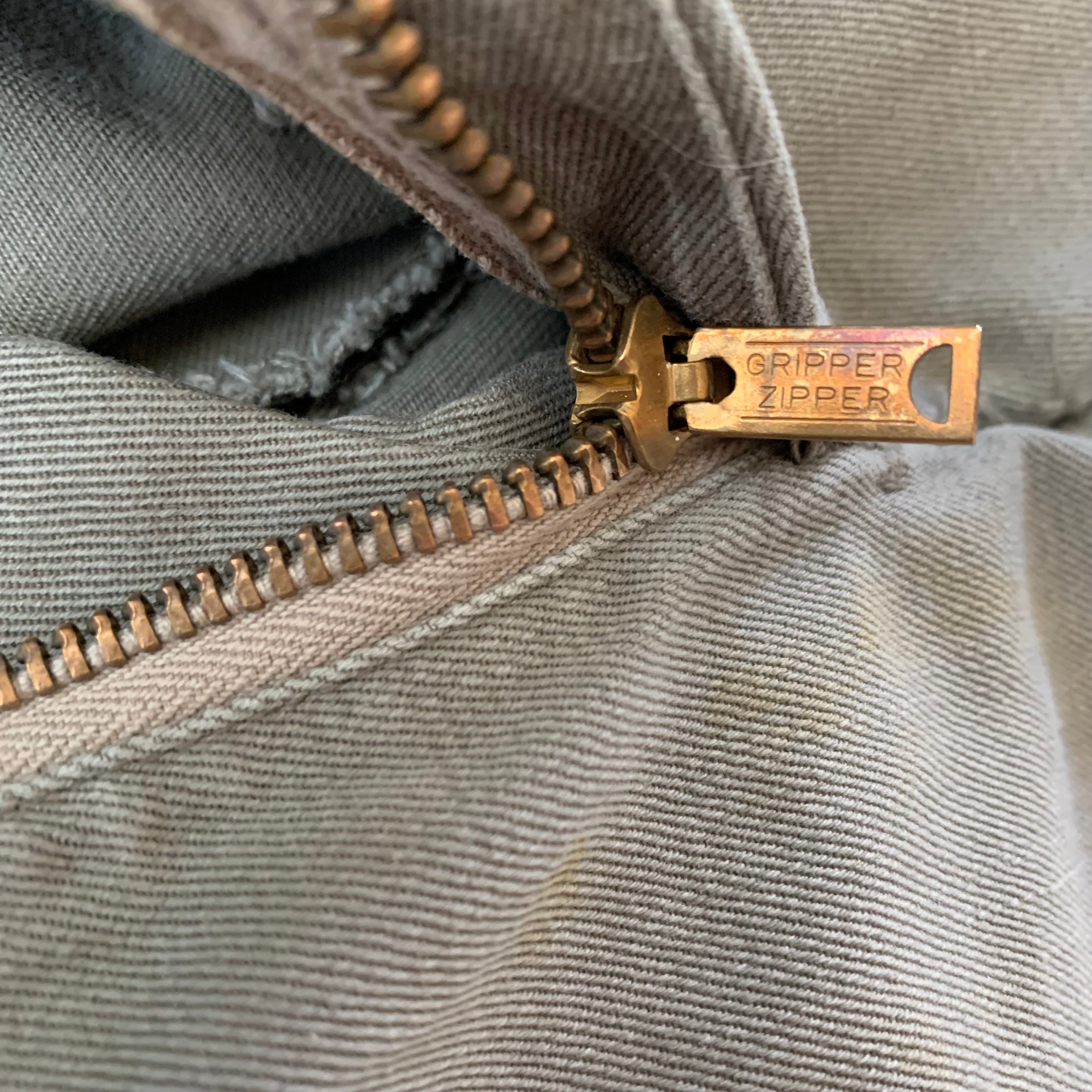 1950's Grey Hercules Luster Chino Army Twill Pants 32” x 30