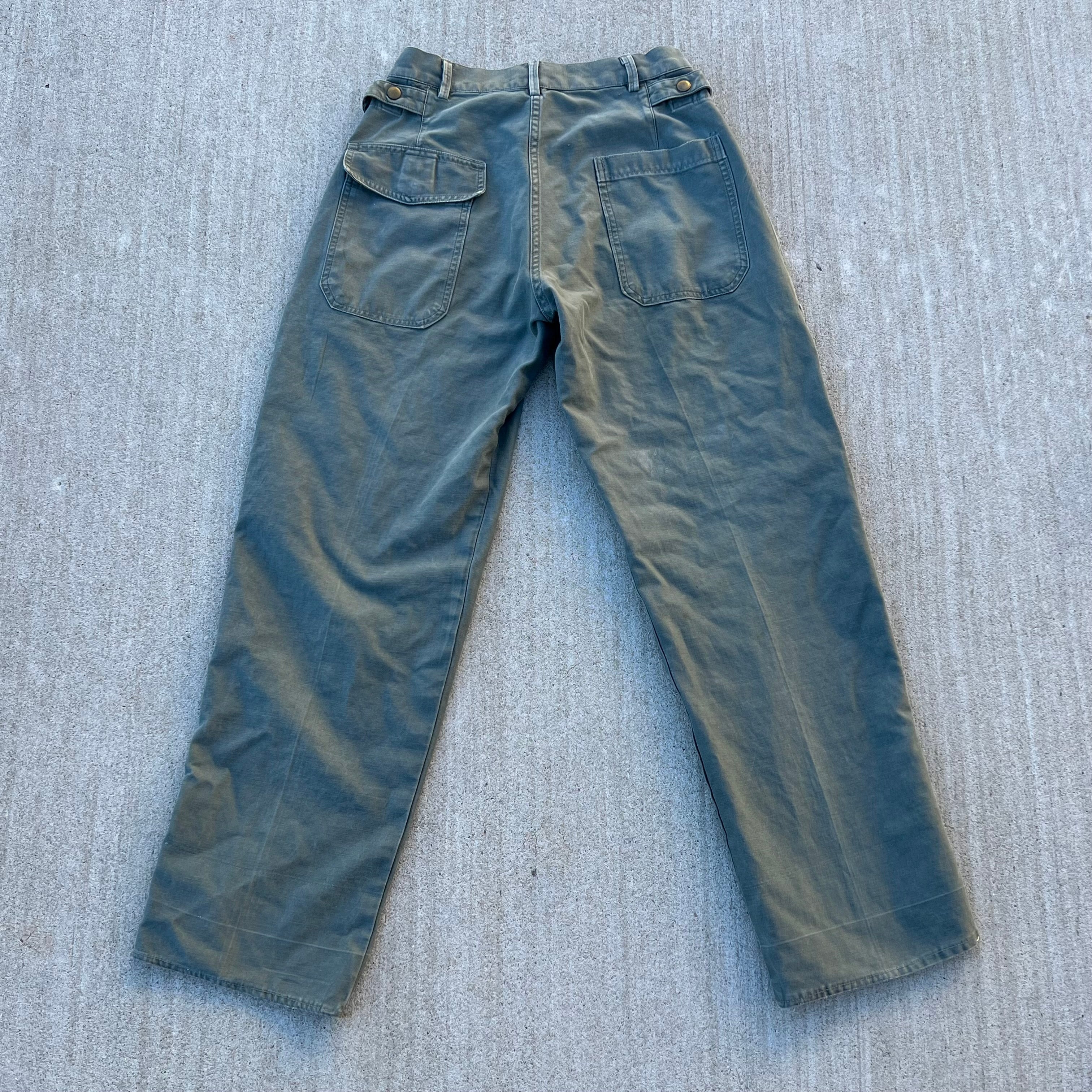 1950’s 1951 USAF Sage Green Utility Pants 26-27” Waist