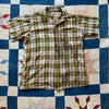 1950’s Elderado Brown Plaid Loop Collar Shirt Large