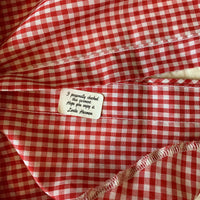 1970's/80's Wrangler Red Gingham Pearl Snap Western Shirt XS/S