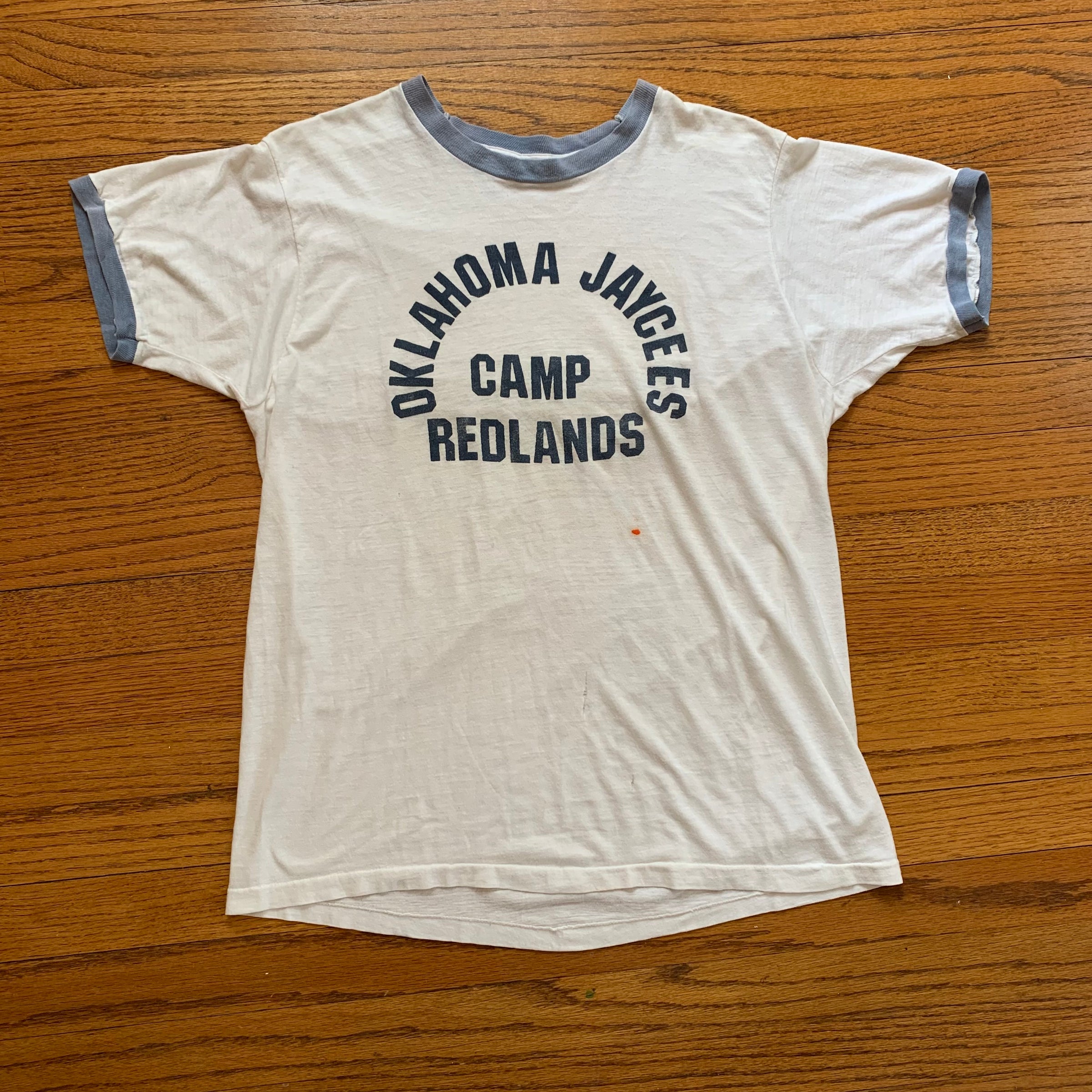1970's Oklahoma Jaycees Camp Redlands Ringer T-Shirt Large