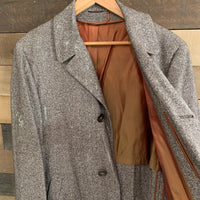 1980's Brown Tweed Long Coat Large