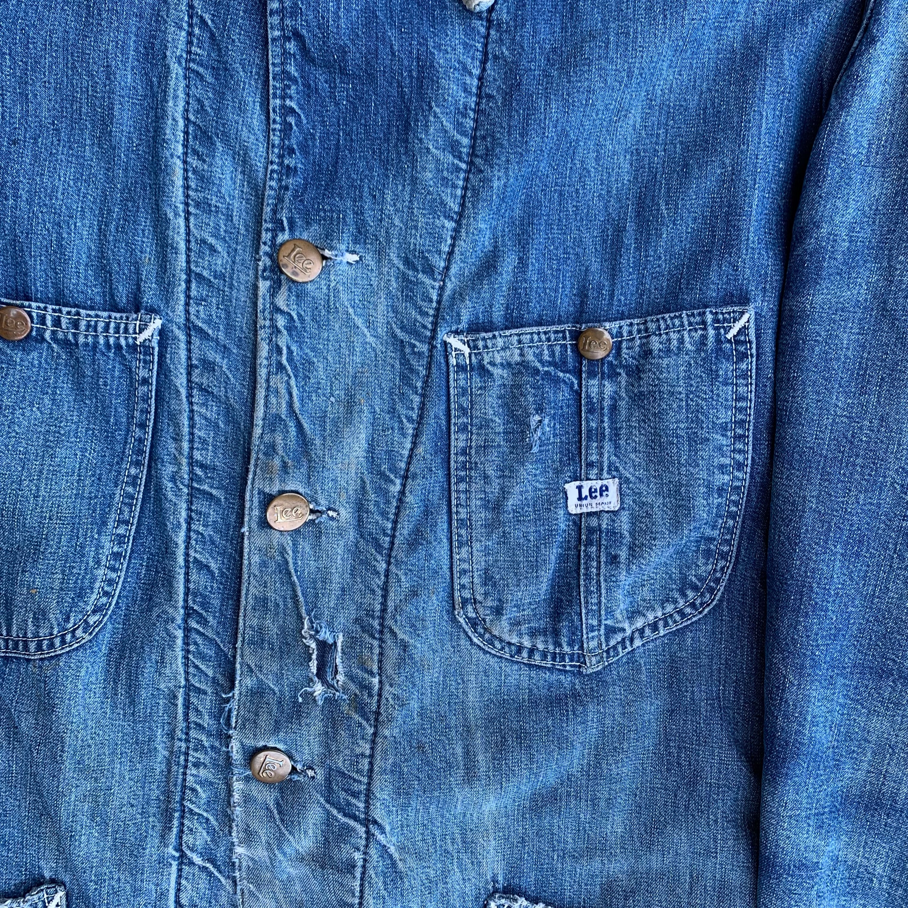 1950's Long L Lee 81-LJ Blanket Lined Denim Chore Coat 42