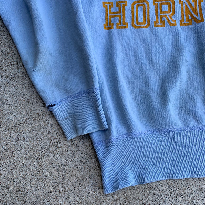 1960's Thrashed Anoka Hornets Raglan Sweatshirt Medium