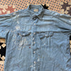 1970's Thrashed Dickie's Chambray Shirt XL