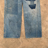 1940’s Pay Day Patchwork Denim Overalls 32” x 30”