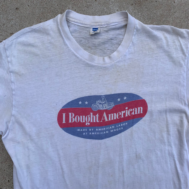 1970’s “I Bought American” Harley Motorcycle T-Shirt M/L