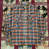 1970’s Deadstock Anna Weatherley Madras Button-Up Shirt with Pockets Large