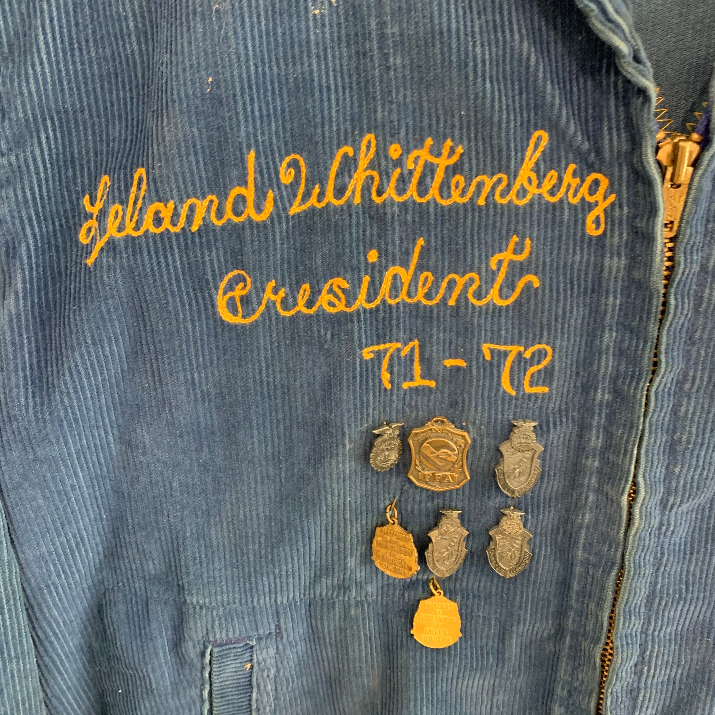 Early 1970's Chainstitched FFA Jacket with Pins S/M – Little Early 1970's Chainstitched FFA Jacket with Pins S/M – Little