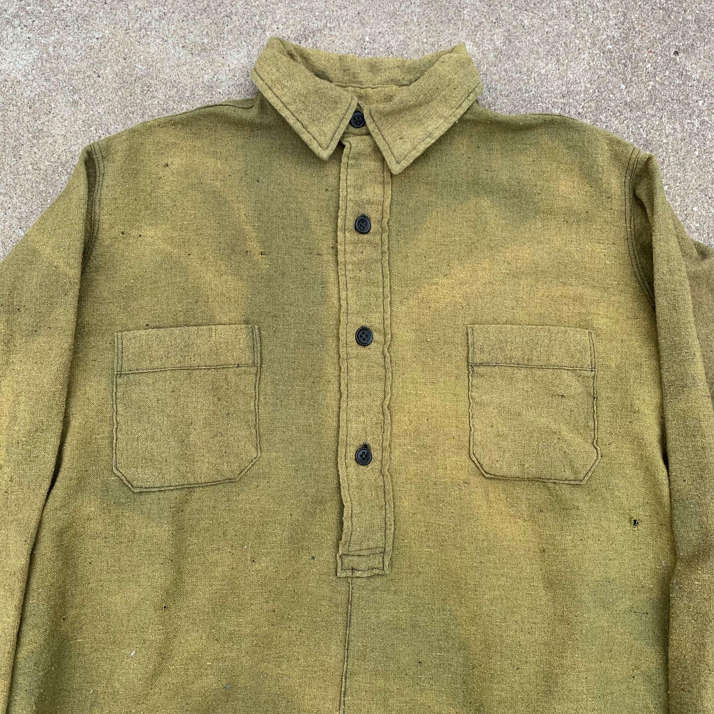 1910’s/20’s Wool Chinstrap Pullover Shirt M/L
