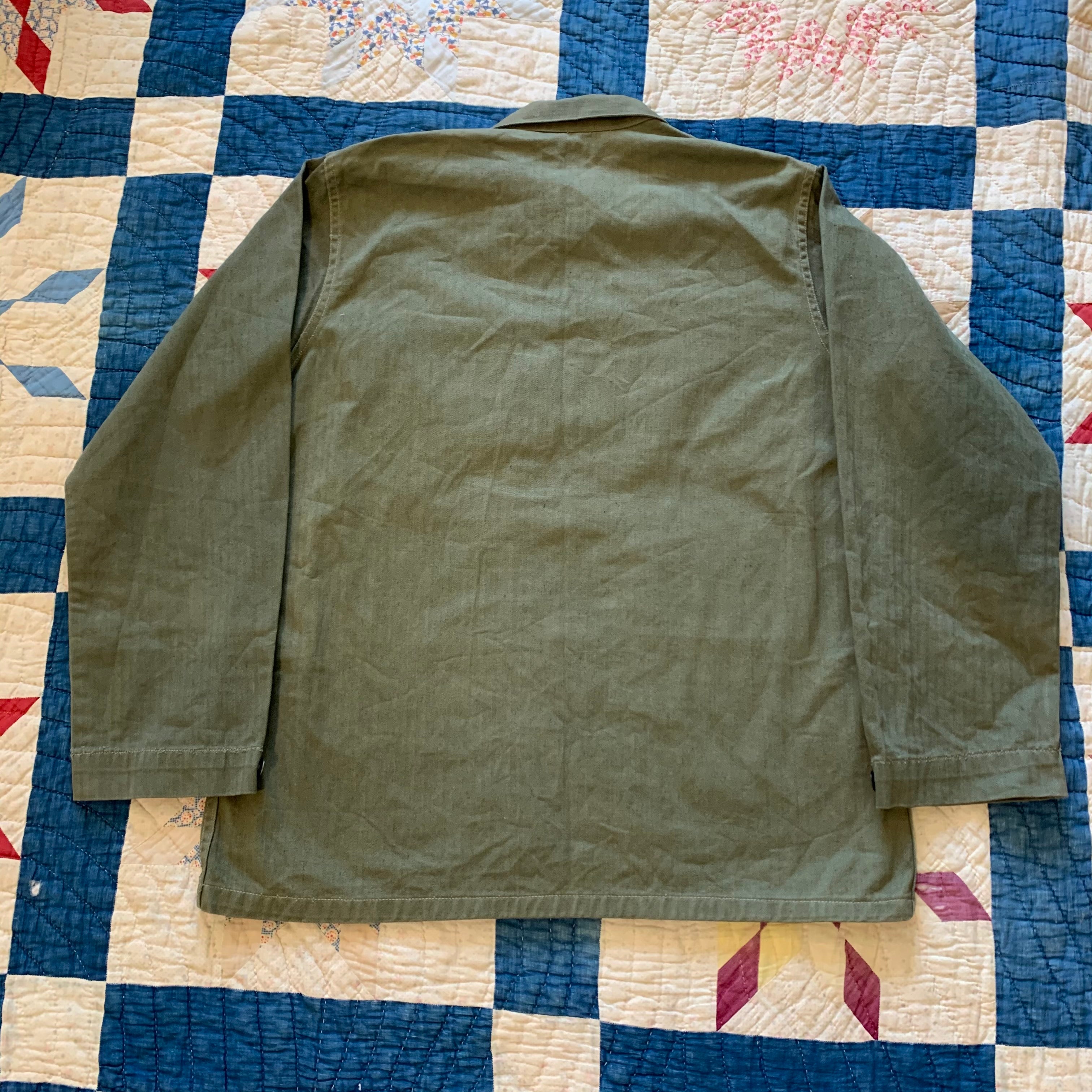 1940's WWII USMC Stenciled P-44 HBT Utility Jacket Size 36