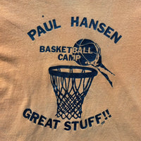 1970’s Faded Orange Paul Hansen Basketball Club Russell T-Shirt Large
