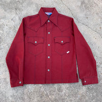 1970’s Burgundy Sears Toughskins Snap Up Jacket XS