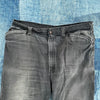 1970’s Faded Repaired Black Denim Work Pants 36” Waist