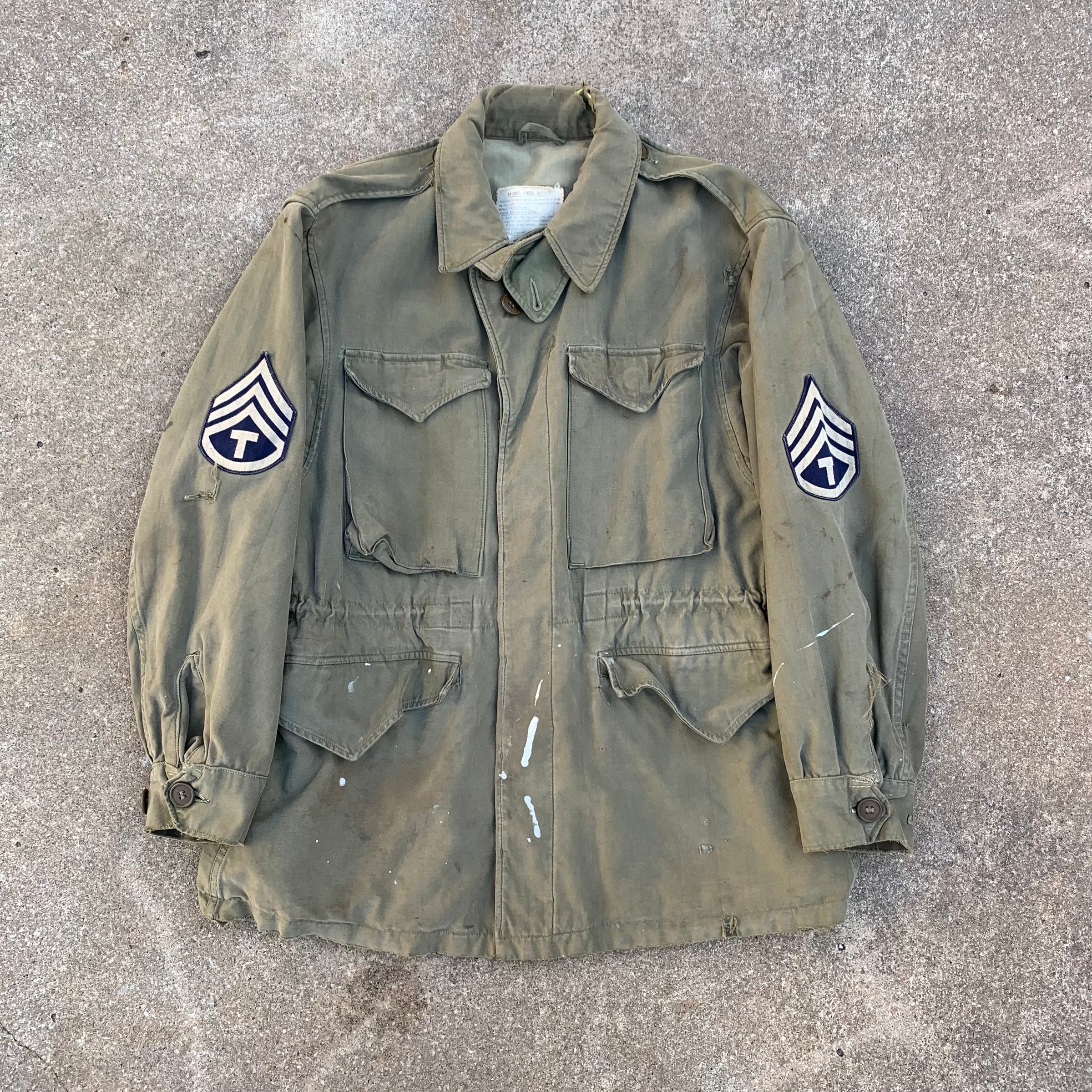 1940’s WWII Thrashed M-43 Field Jacket Small