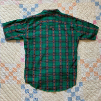 1950's Penny's Ranchcraft Plaid Pearl Snap Western Shirt Large