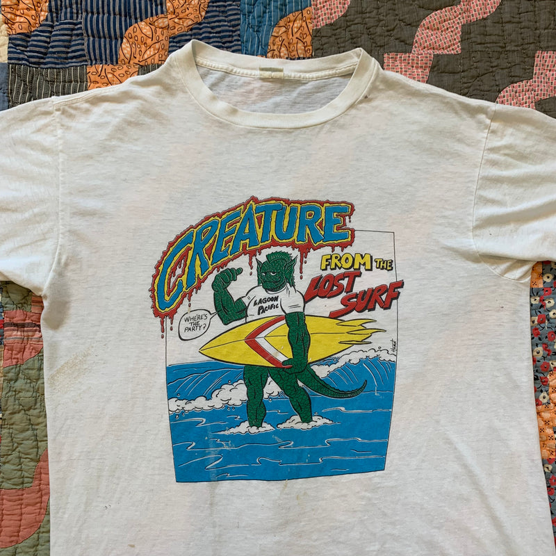 1980's Creature from the Lost Surf Movie Parody T-Shirt Large