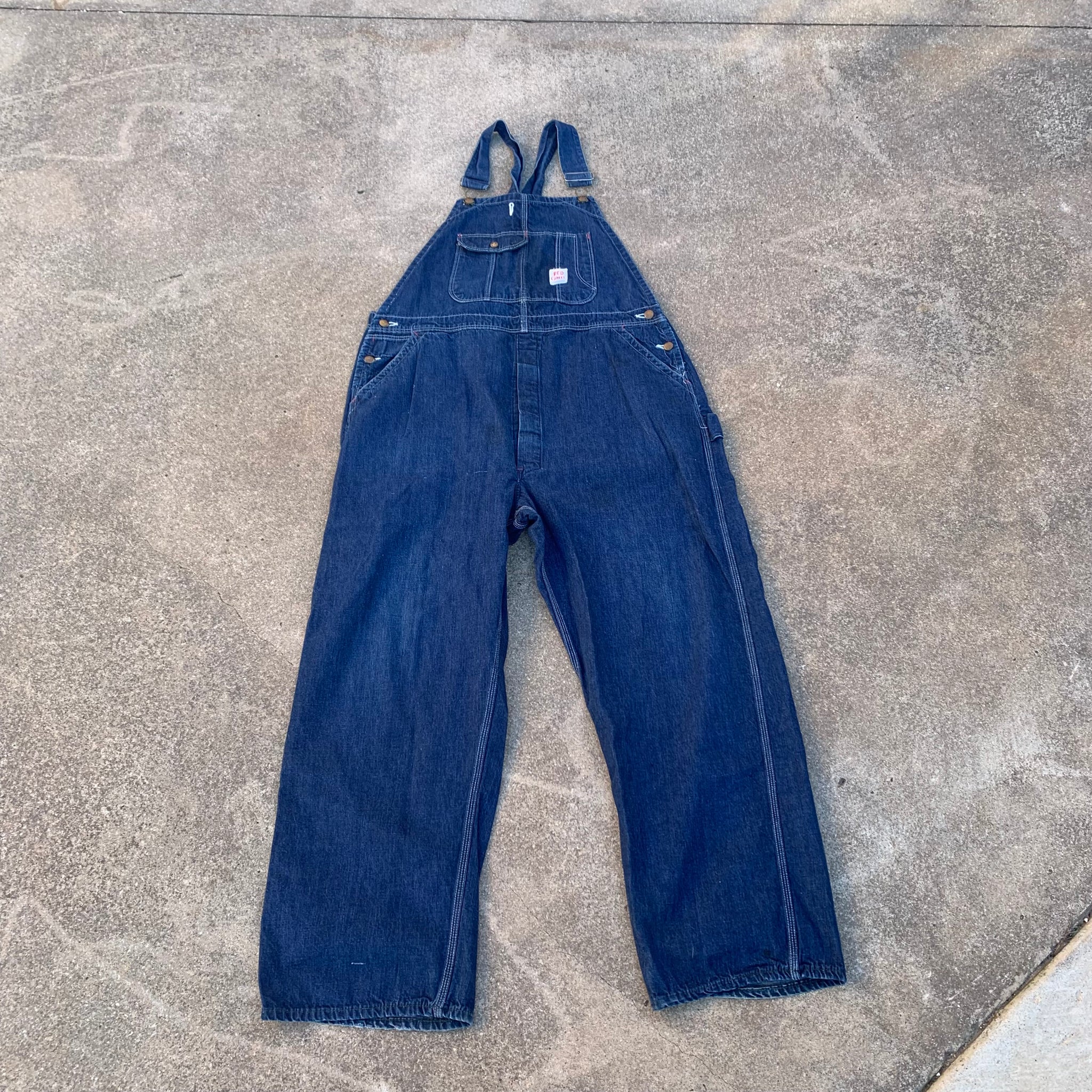 1950’s Red Camel Low-back Denim Overalls 40” x 30”