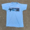 1980's Thin Sky Blue Ensenada Mexico Souvenir T-Shirt Small
