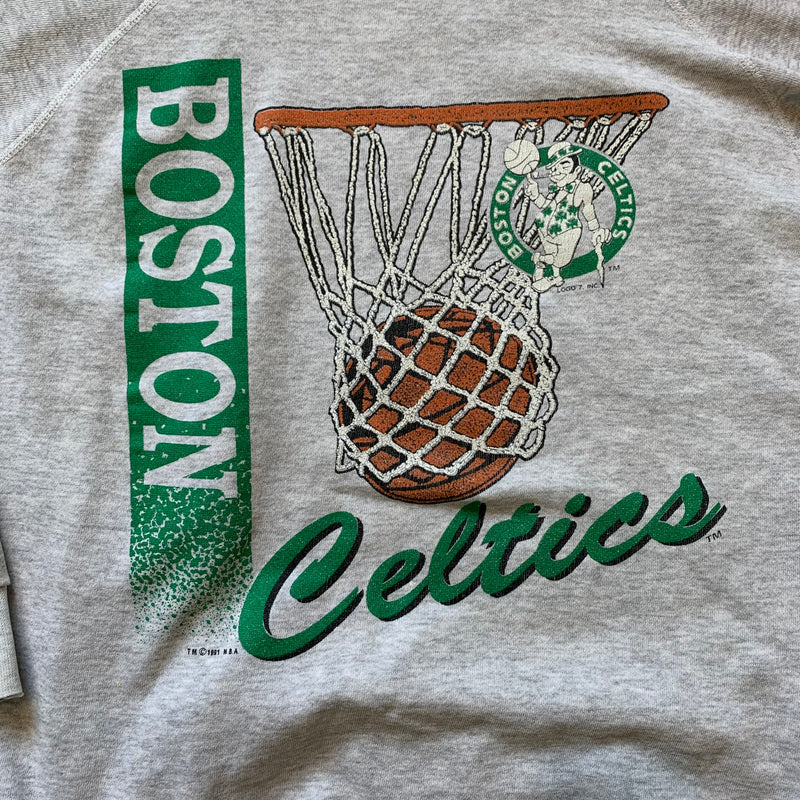 1990's Boston Celtics Heather Gray Crewneck Sweatshirt XL/XXL