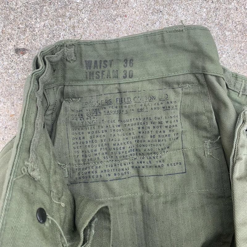 1940’s WWII OD Field Trousers 34” x 29”