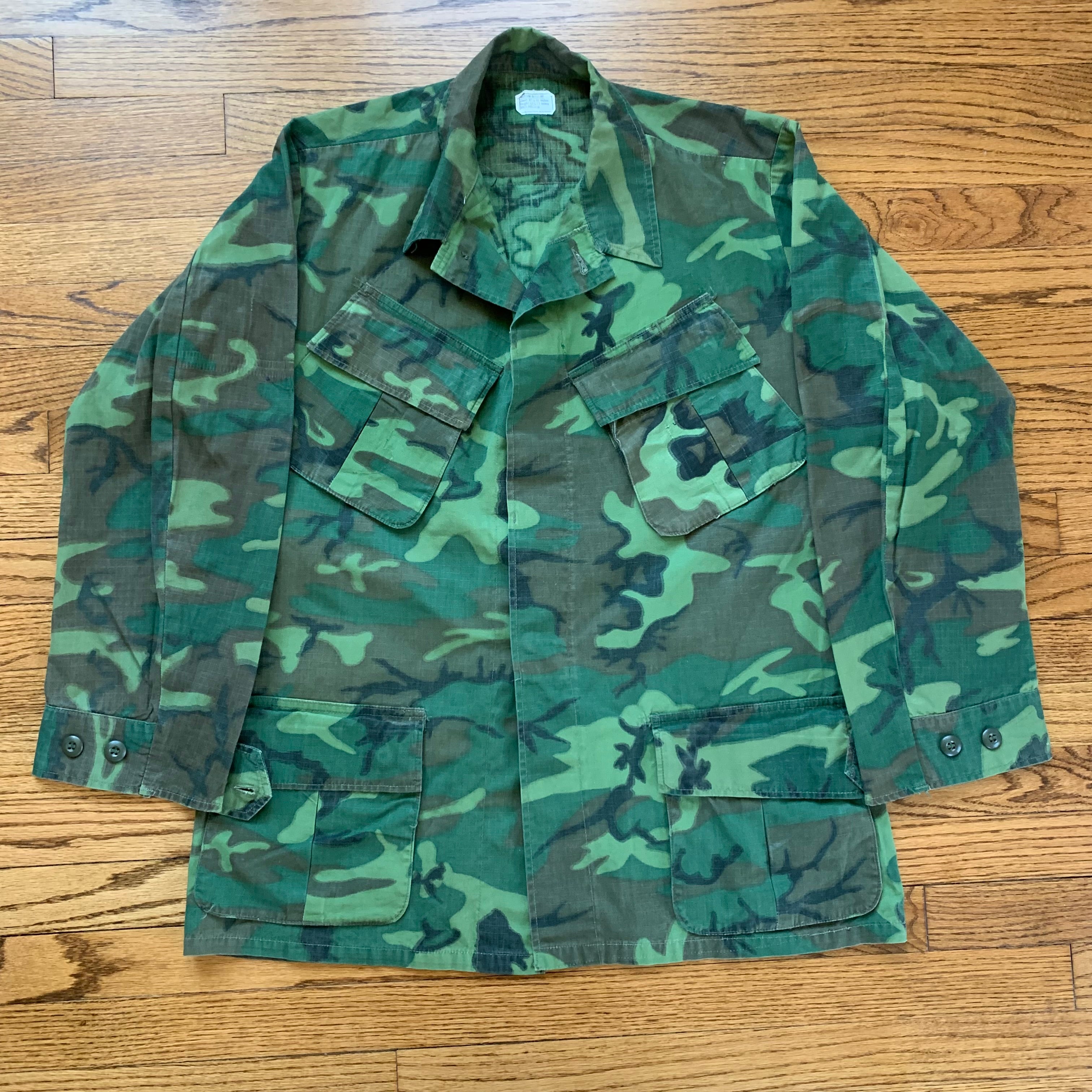 1960's Green Dominant ERDL Camo Jungle Jacket Medium Regular