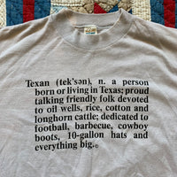 1970's Texan Definition T-Shirt Small