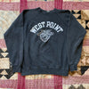 1980's West Point Flock Print Champion Crewneck Sweatshirt Medium