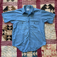 1970's/80's Five Brothers Chambray S/S Button Up Work Shirt Medium