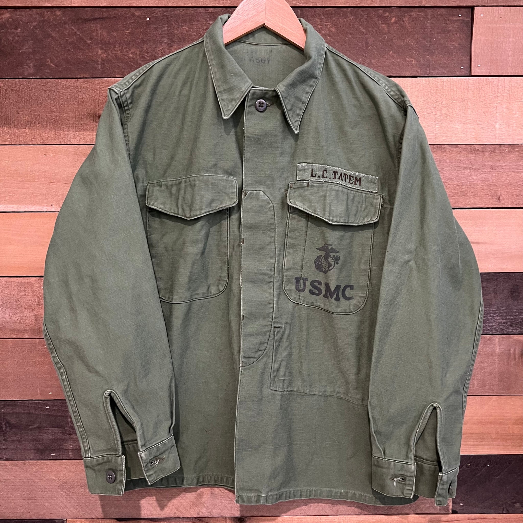 1950’s Stenciled USMC P-56 Utility Shirt Jacket M/L