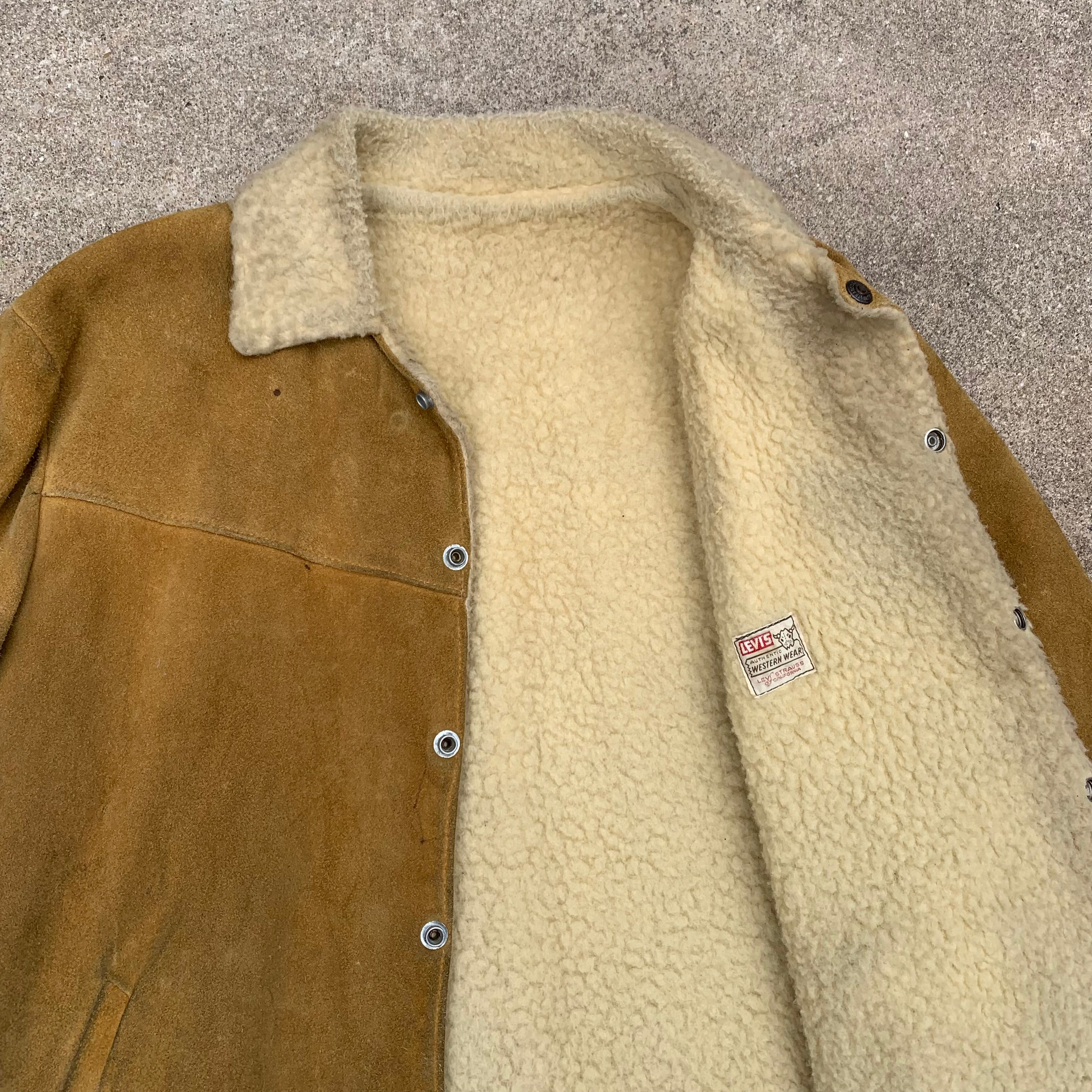 1950's Levi's Western Wear Suede Sherpa Jacket M/L – Little Chum