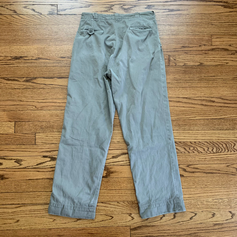 1950’s Grey Hercules Luster Chino Army Twill Pants 32” x 30”