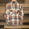 1970’s Big Yank Brown Plaid Heavyweight Cotton Flannel Large