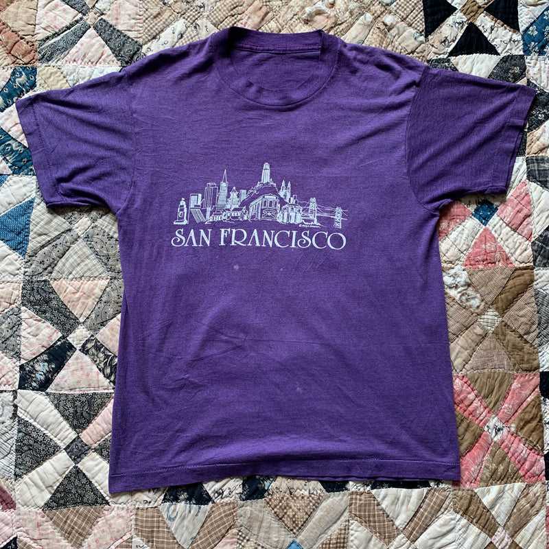 1970's/80's San Francisco Purple T-Shirt Medium