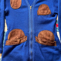 1960’s Gun Club Sportswear Blue Hunting Cardigan XS/S