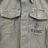 1950’s Stenciled USMC P-56 Utility Shirt Jacket M/L
