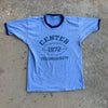 1970’s Center Yellowjackets Heather Blue Ringer T-Shirt Small