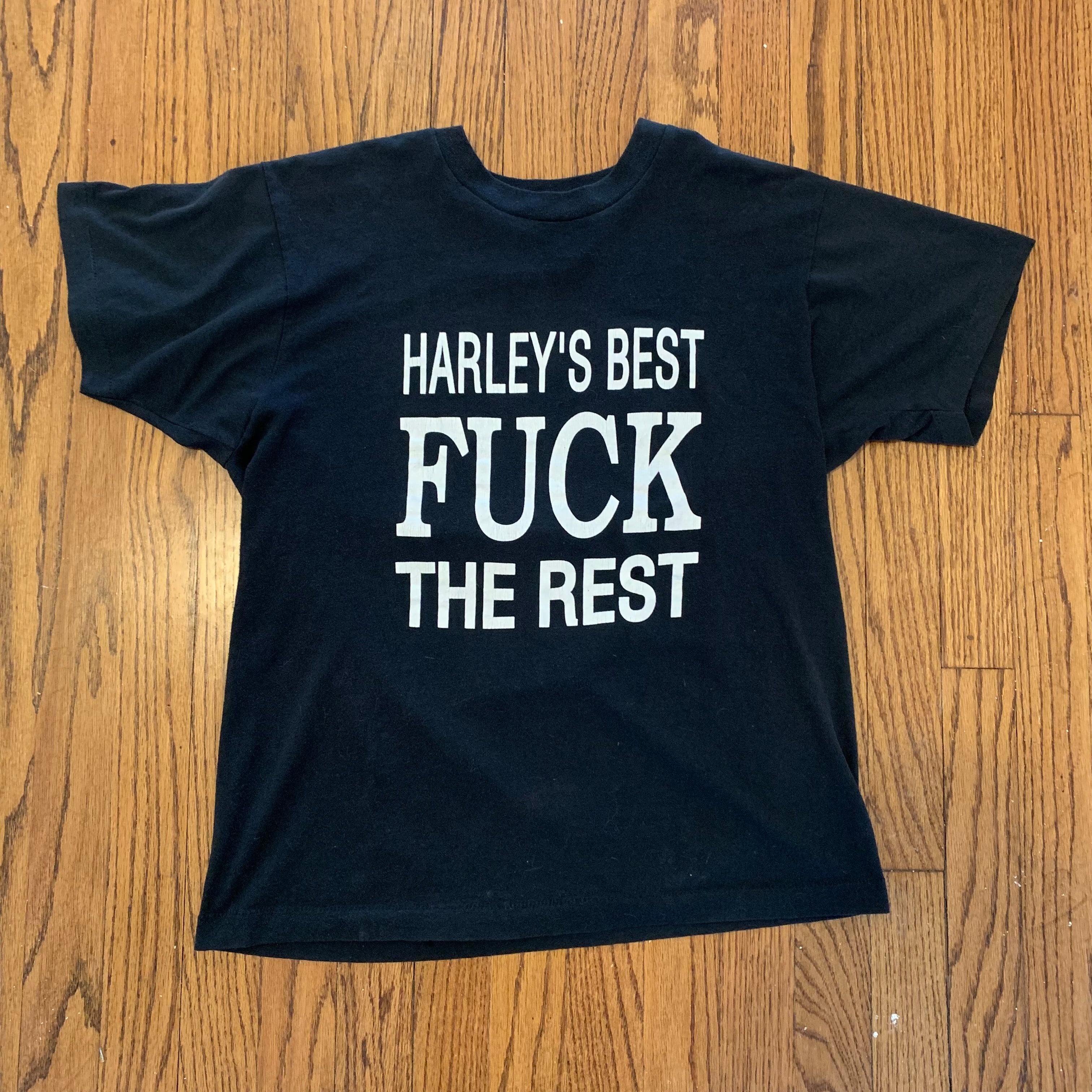 1980's Harley Davidson Fuck The Rest T-Shirt Medium – Little Chum